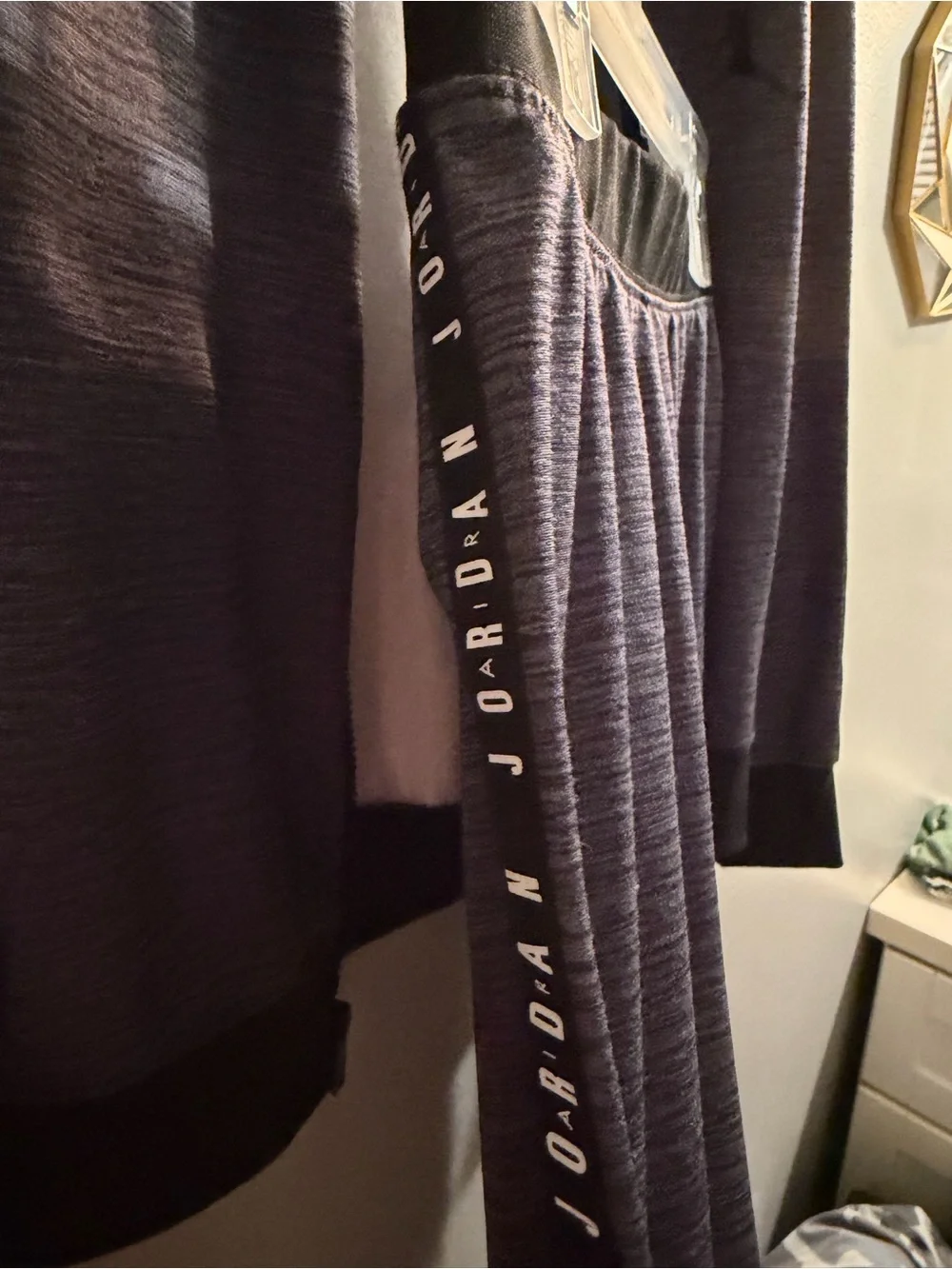 Jordan Heathered Gray & Black Track Jacket and Joggers